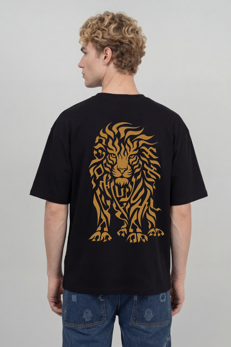 Lion T-Shirt — Oversized, Back — Men