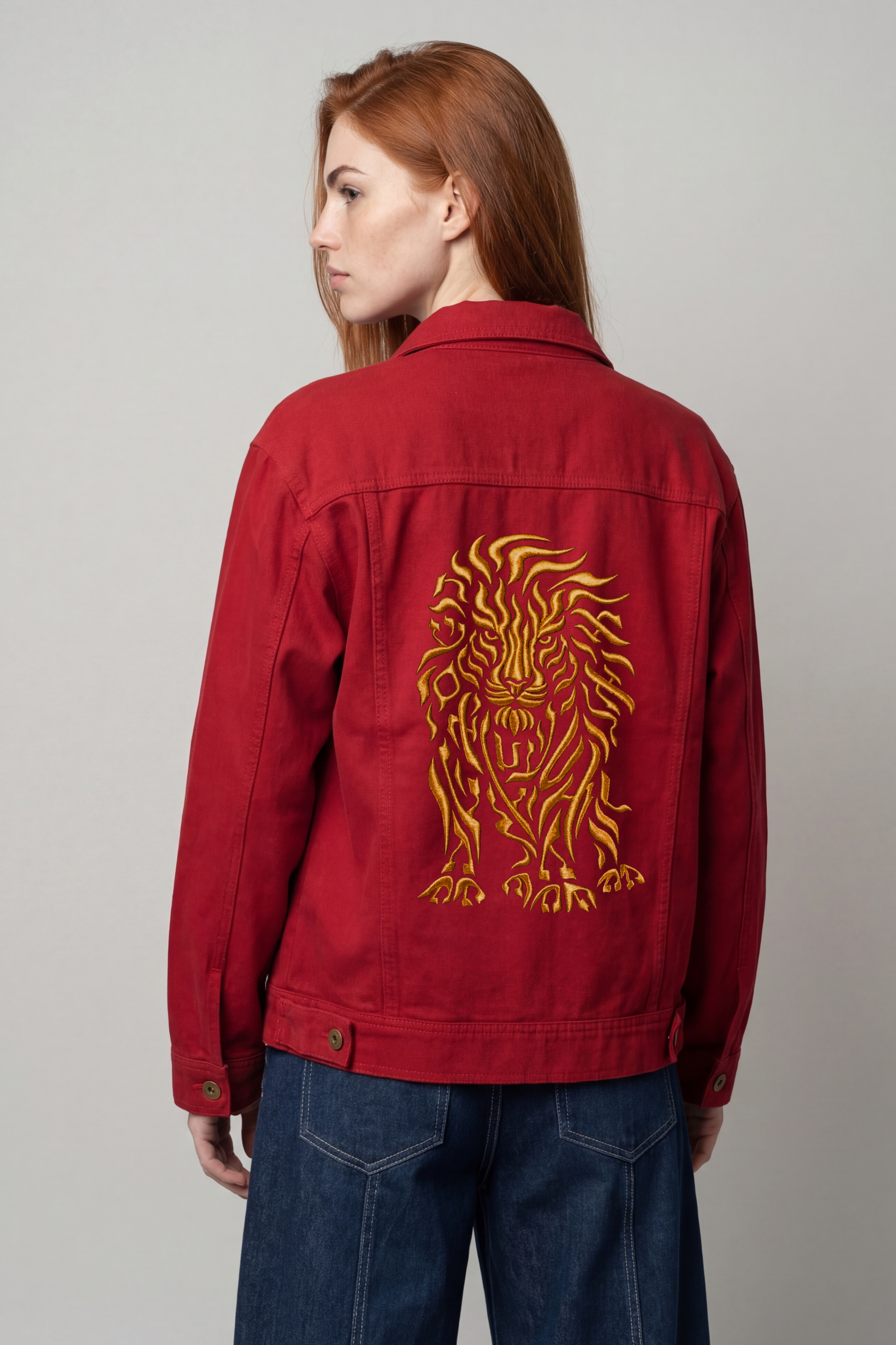 Denim Jacket Jerusalem — Lion of Judah Signature Edition — Women 