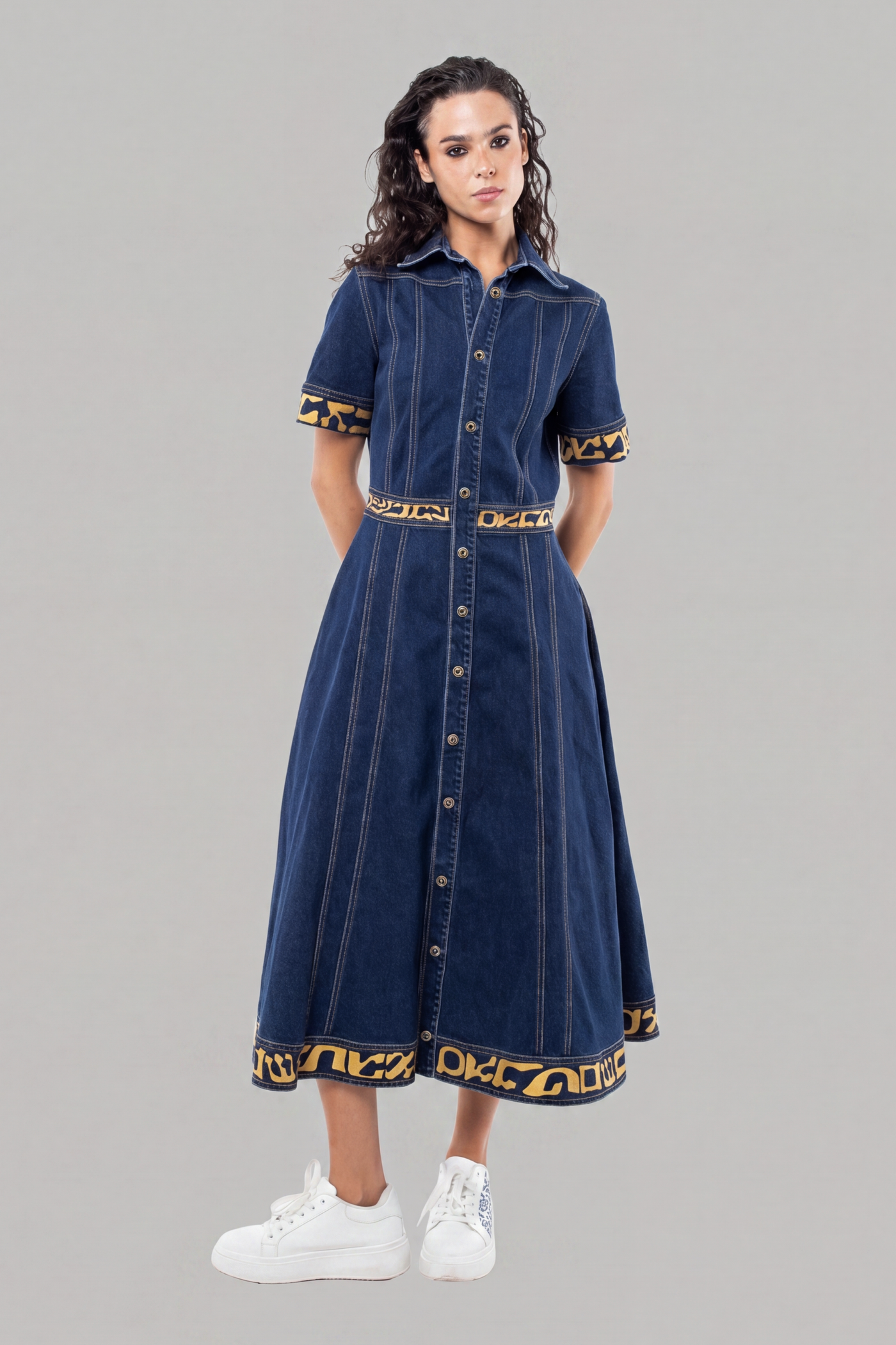 Yafo Denim Midi Dress | TEN