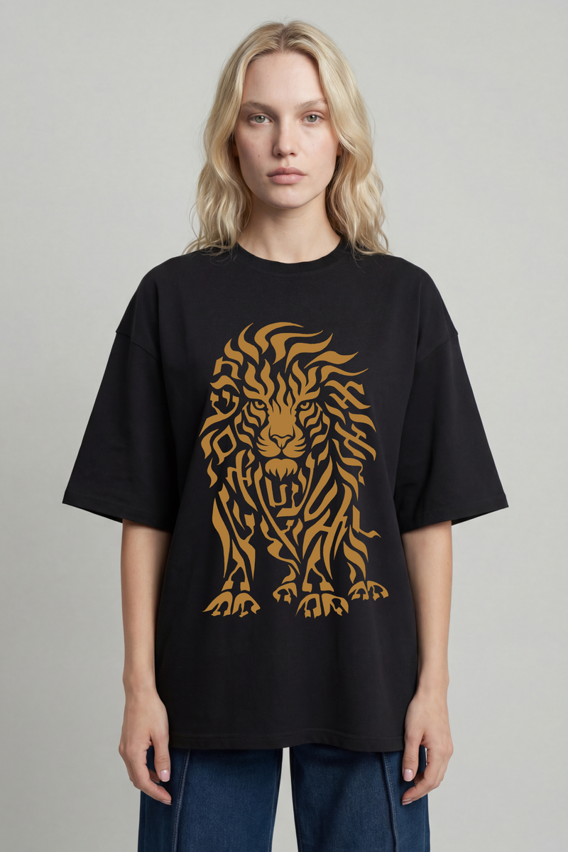 Lion T-Shirt — Oversized, Front — Women
