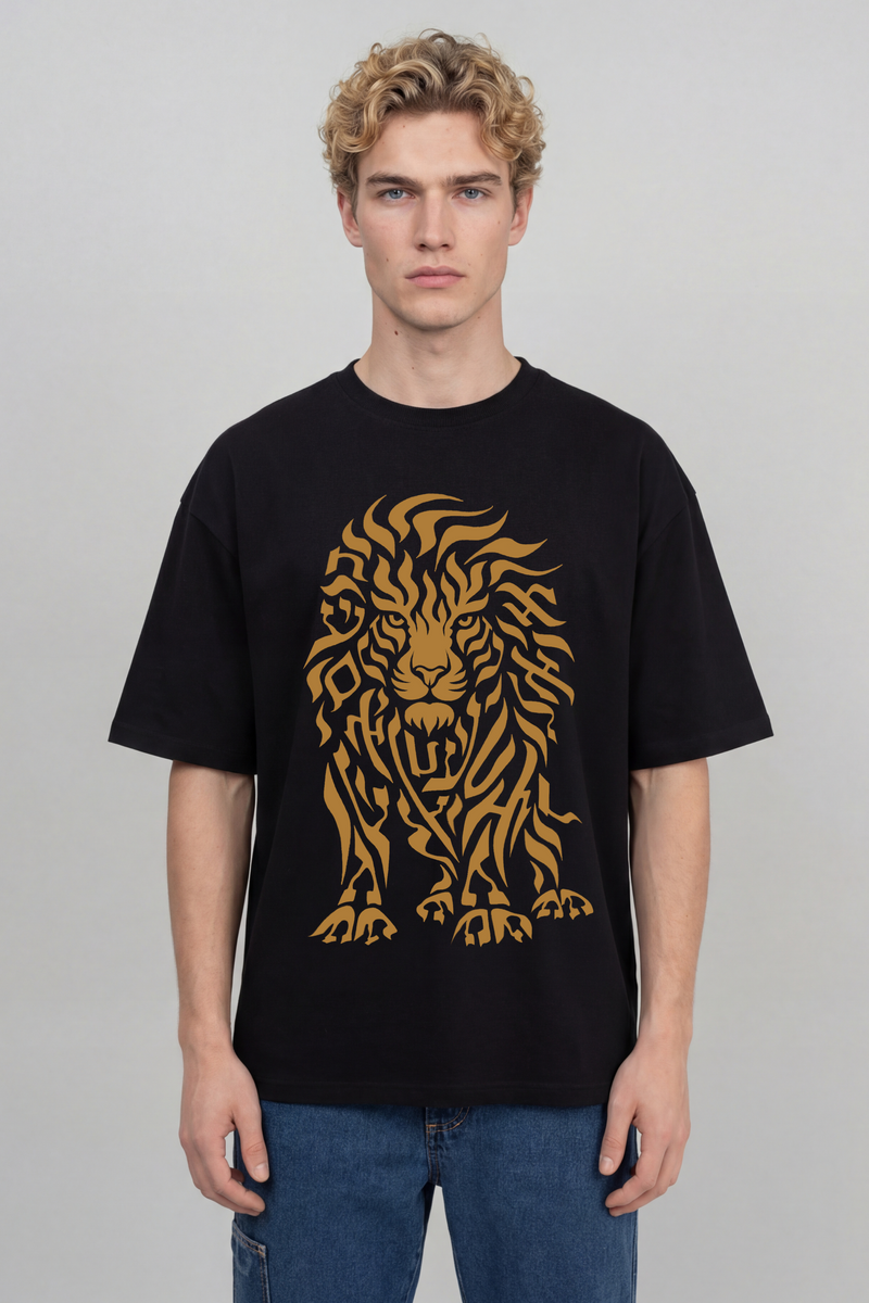 Lion T-Shirt — Oversized, Front — Men