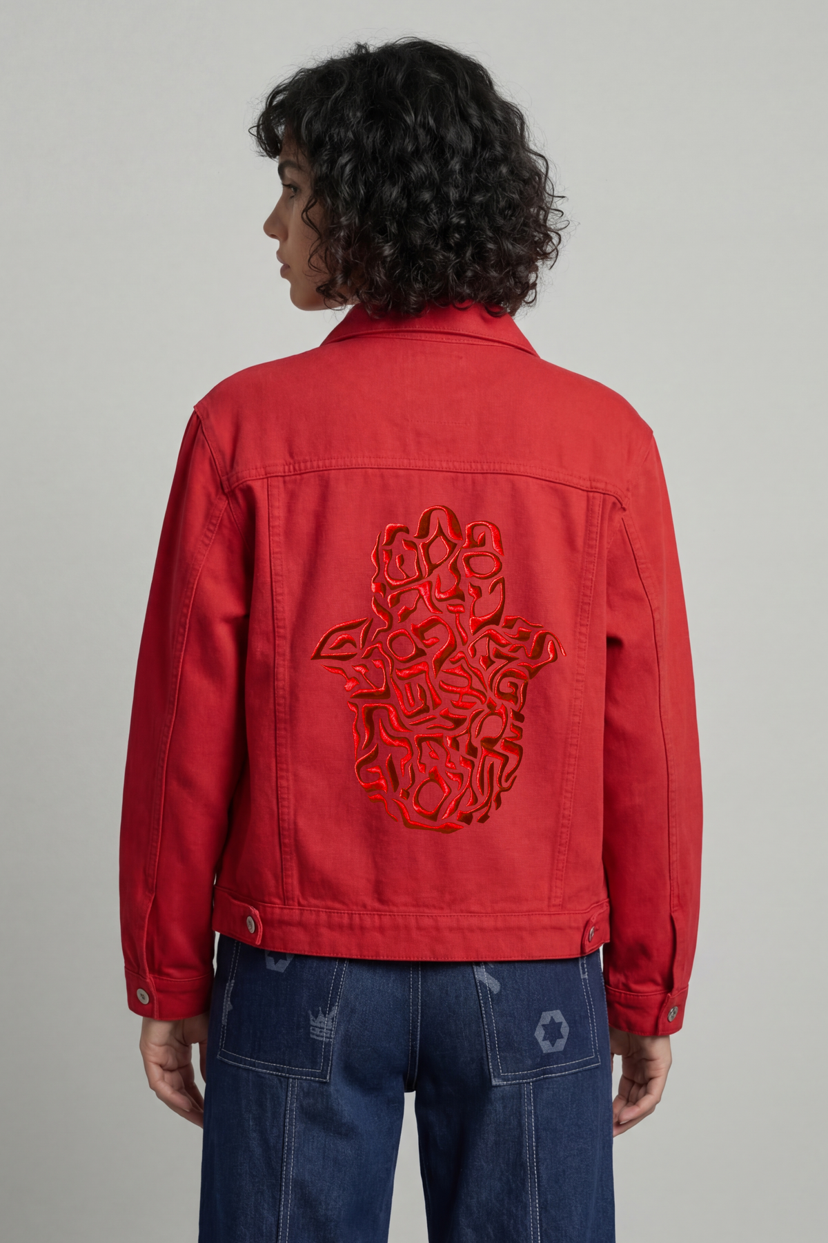Denim Jacket Jerusalem — Hamsa Signature Edition — Women – DAVID 