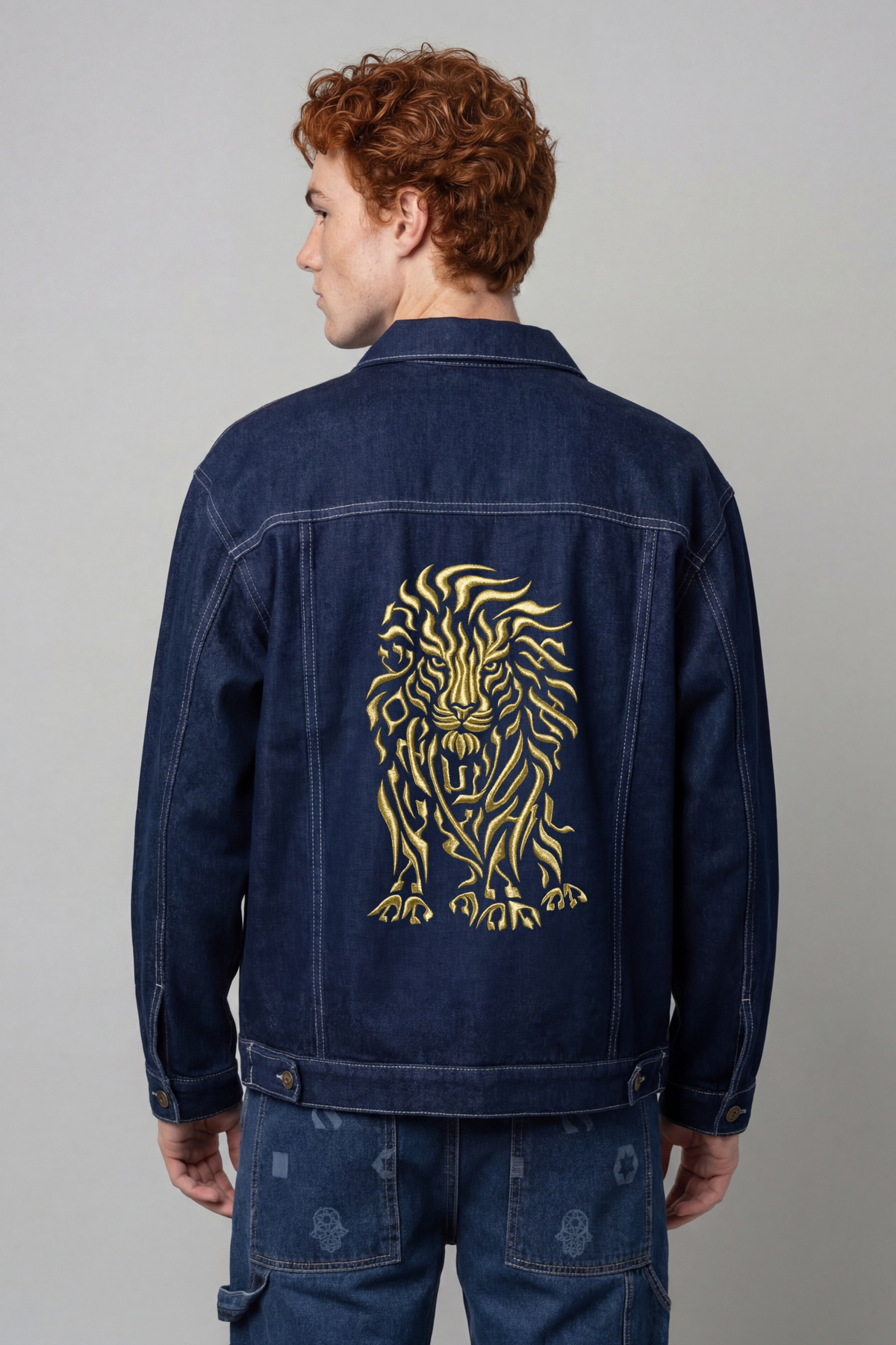 Denim Jacket Jerusalem — Lion Spirit Signature Edition — Men 