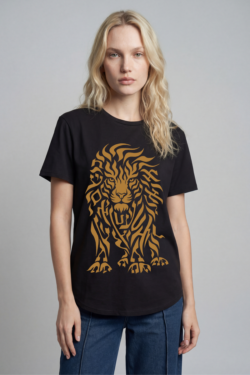 Lion T-Shirt — Slim Fit, Front — Women