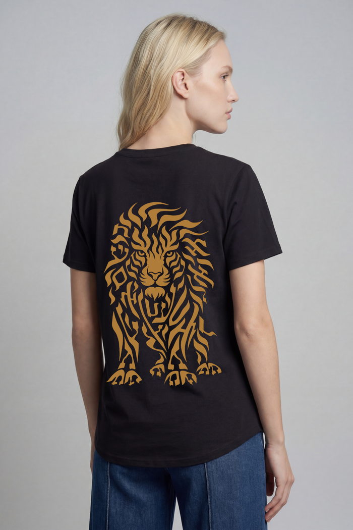 Lion T-Shirt — Slim Fit, Back — Women