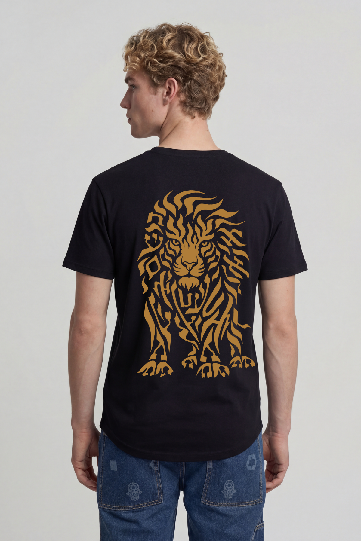 Lion T-Shirt — Slim Fit, Back — Men
